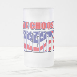 Wir wählen Freiheit Mattglas Bierglas
