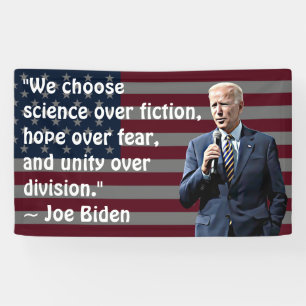 Wir wählen Wissenschaft und Hoffnung Joe Biden Zi Banner