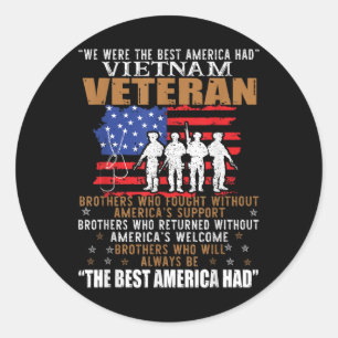Wir waren das beste Amerika, das Vietnam Veteran B Runder Aufkleber