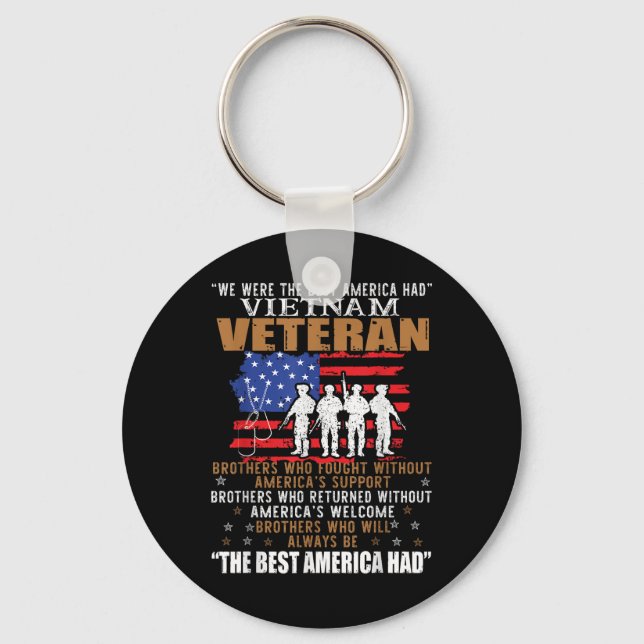 Wir waren das beste Amerika, das Vietnam Veteran B Schlüsselanhänger (Vorderseite)