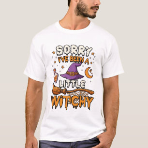 Wir waren ein bisschen verhext Halloween Hut Besen T-Shirt