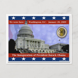 Wir waren hier - 2009 Eröffnung von Barack Obama Postkarte