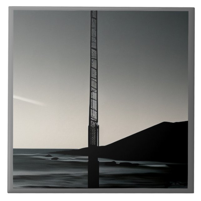 Wir waren hier, große Keramik Fliese (Vorderseite)