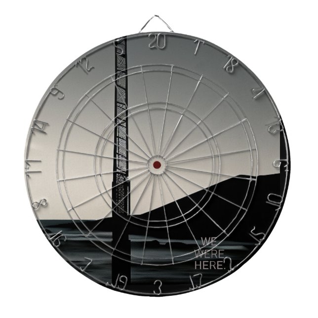 Wir waren hier Tafel Dartscheibe (vorne)