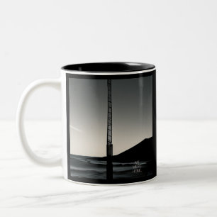 Wir waren hier Titel schwarz zwei Töne Tasse