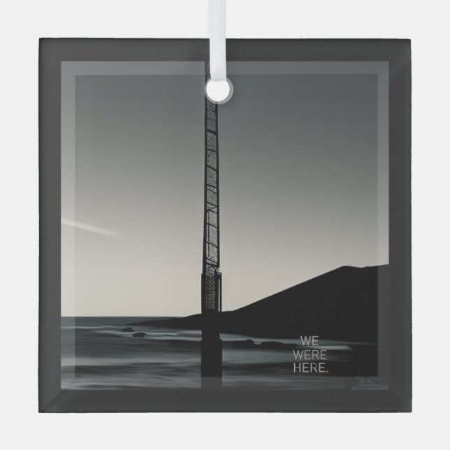 Wir waren hier, um Glas quadratische Ornamente zu  (Vorderseite)