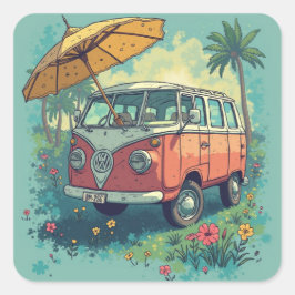 Wir waren in Pause Quadratischer Aufkleber