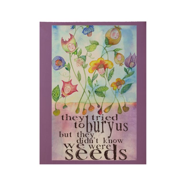 Wir waren Samen-Plakat Holzposter (Vorderseite)