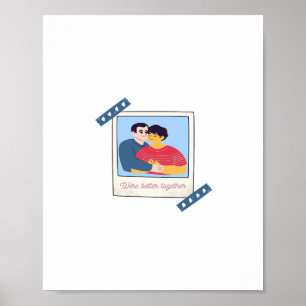 Wir Waren Zusammen Besser Grafik Minimal Design  Poster