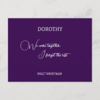 Wir waren zusammen Walt Whitman personalisiert