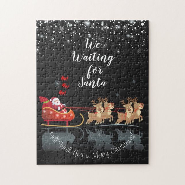 Wir Wartete für Santa Ho! Ho! Ho! Winterurlaub (Vertikal)