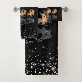 Wir Wartete für Santa Ho! Ho! Ho! Winterurlaub Badhandtuch Set