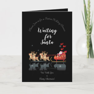 Wir Wartete für Santa Ho! Ho! Ho! Winterurlaub Einladung