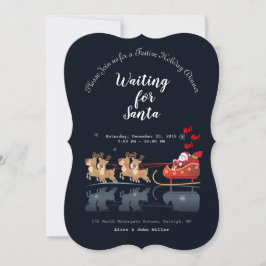 Wir Wartete für Santa Ho! Ho! Ho! Winterurlaub Einladung
