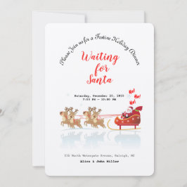 Wir Wartete für Santa Ho! Ho! Ho! Winterurlaub Einladung