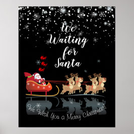 Wir Wartete für Santa Ho! Ho! Ho! Winterurlaub Poster