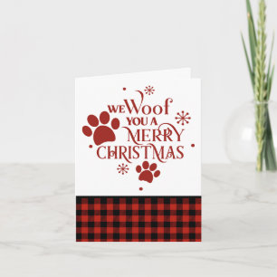 Wir wauffen Ihnen ein frohes Weihnachtsfest Hund Karte