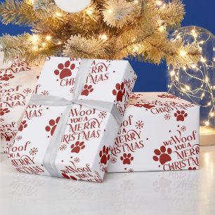 Wir wauwen Ihnen ein frohes Weihnachten Geschenkpapier