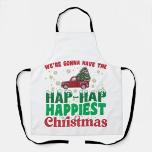 Wir werden das glückliche, glücklichste Weihnachte Schürze