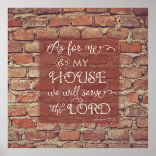 Wir werden dem Herrn dienen - Joshua 24:15 Poster