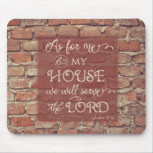 Wir werden dem Herrn dienen - Josua 24:15 Mousepad