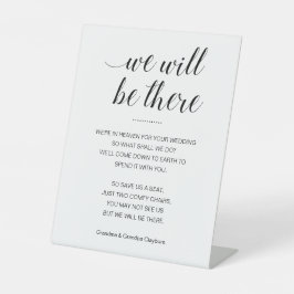 Wir werden dort Gedenksitze mit Namen für Hochzeit Sockelschild