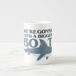 Wir werden ein größeres Boot brauchen Funny Shark Prozellantasse