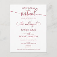 Wir werden eine virtuelle Online-Hochzeitseinladun