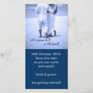 Wir werden es am Strand machen! Save The Date