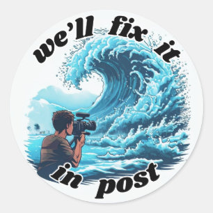 Wir werden es nach dem Tsunami reparieren Runder Aufkleber