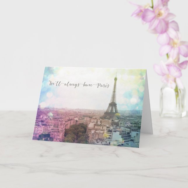 Wir werden immer Paris haben | Romantische Grüße Karte (Orchidee)