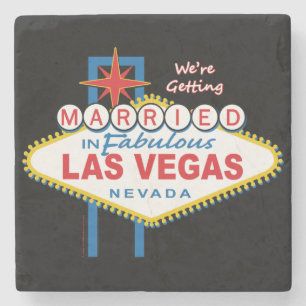 Wir werden in Las Vegas heiraten Steinuntersetzer