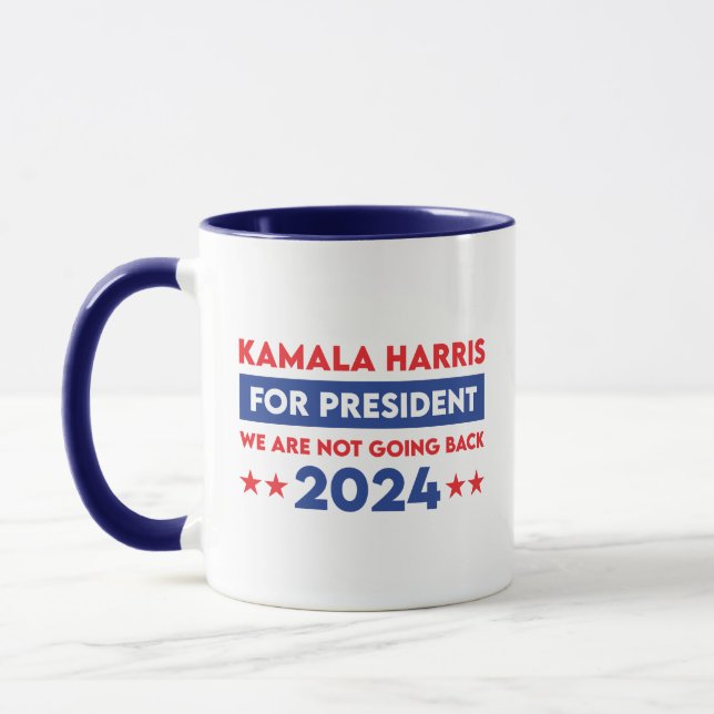 Wir werden Kamala Harris nicht für den Präsidenten Tasse (Links)