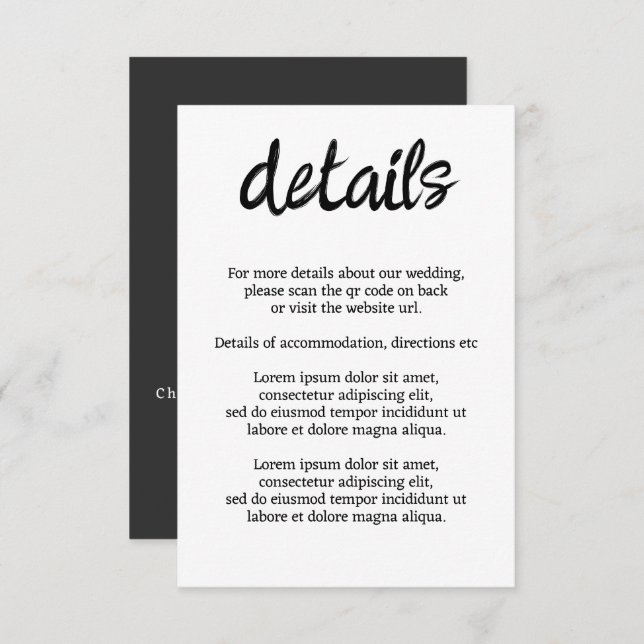 Wir werden sagen, ich moo Kuh Hochzeit QR-Code Begleitkarte (Vorne/Hinten)