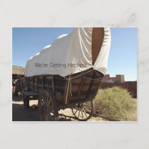 Wir werden Save the Date auf Postkarte zugespitzt