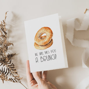 Wir werden Sie bei einem Brunch vermissen Grußkart Karte