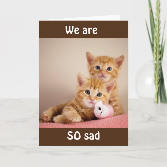 WIR WERDEN SIE SO SEHR VERMISST! KARTE (Vorderseite)