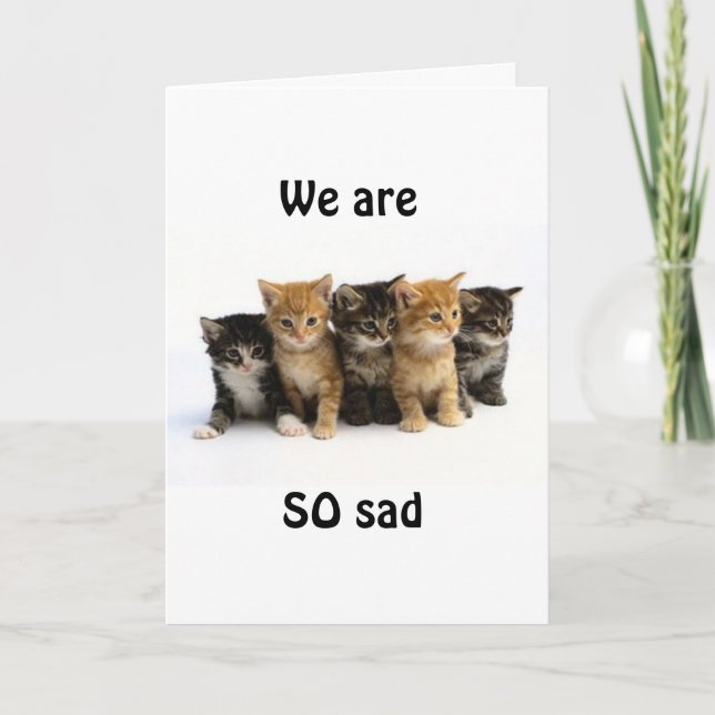 WIR WERDEN SIE SO SEHR VERMISST! KARTE (Vorderseite)