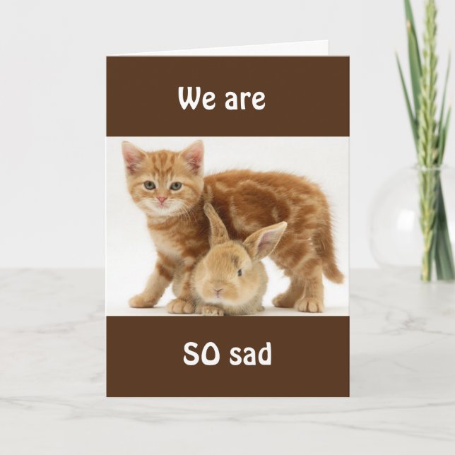 WIR WERDEN SIE SO SEHR VERMISST! KARTE (Vorderseite)