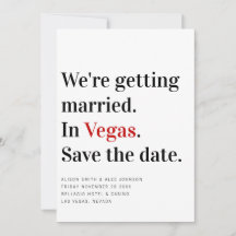 Wir werden verheiratet Vegas Hochzeit speichern da