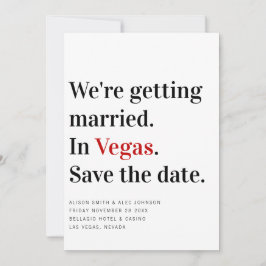 Wir werden verheiratet Vegas Hochzeit speichern da Save The Date