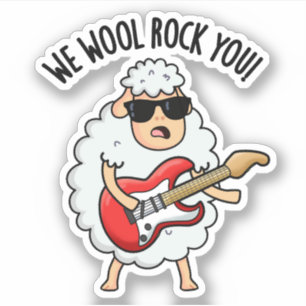 Wir Wolle Rocken Euch Lustiges Schaf Wortspiel Aufkleber