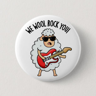 Wir Wolle Rocken Euch Lustiges Schaf Wortspiel Button