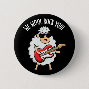 Wir Wolle Rocken Euch Lustiges Schaf Wortspiel Dun Button