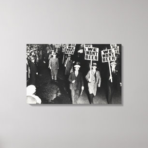 Wir wollen Bier-Verbot-Protest-Leinwand-Druck Leinwanddruck
