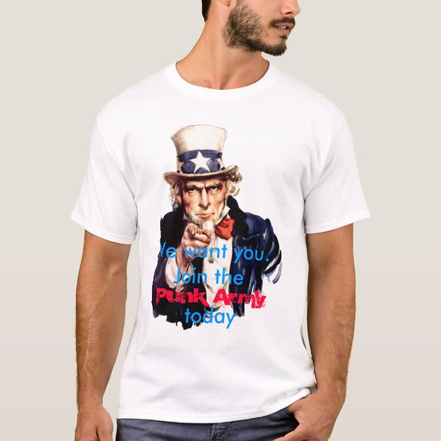 Wir wollen Sie verbinden die Punkarmee heute T-Shirt (Vorderseite)