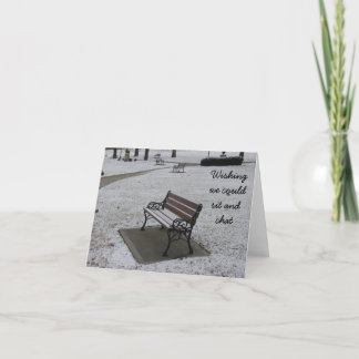 Wir wollen sitzen und Chat Feiertagskarte