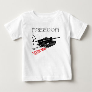 Wir wollen Weltfrieden und Freiheit, stoppt den Kr Baby T-shirt