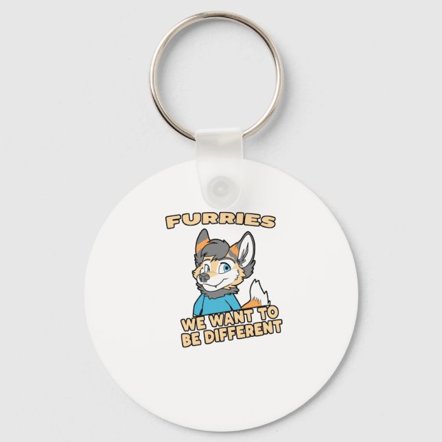Wir Wollte, andere Furry Fursuit Gift zu sein Schlüsselanhänger (Vorderseite)