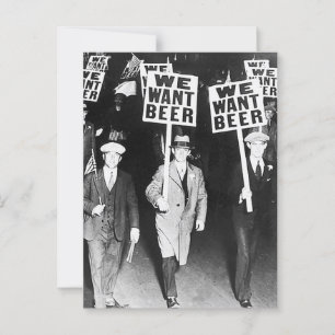 Wir Wollte Bierprotest Alte Fotografie. Vintages B Postkarte